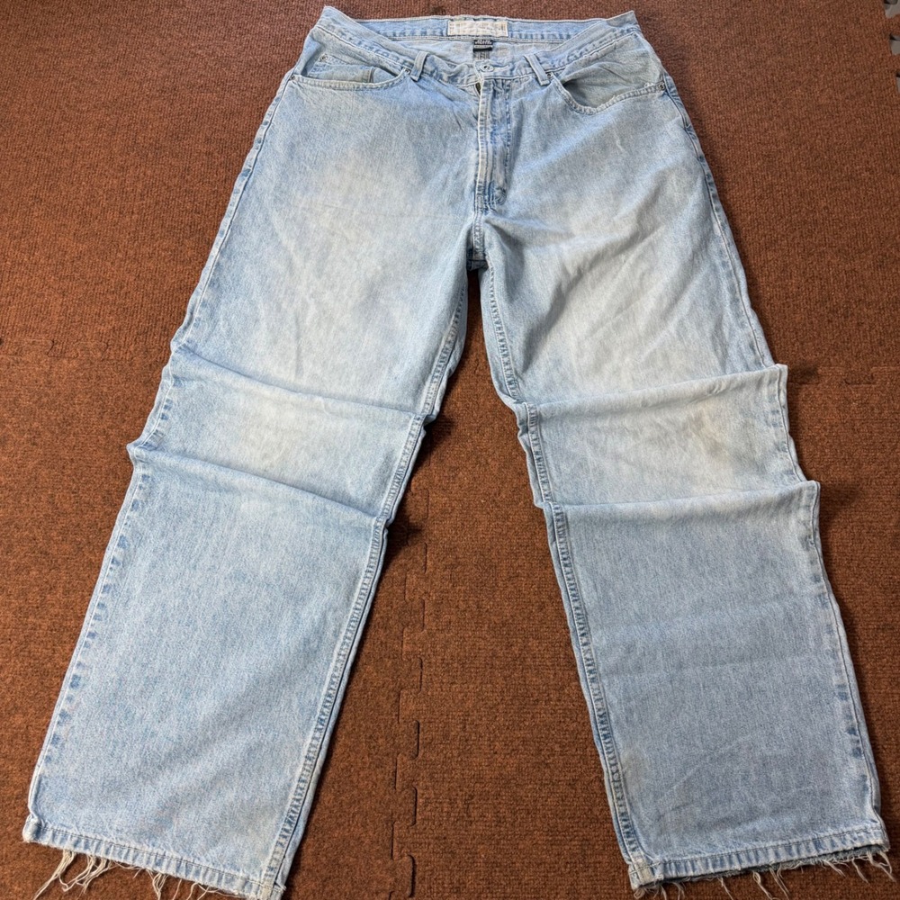 A+ Bullhead Mens Utility Fit Light Wash Denim Jeans Blue Wide Leg 34x30 1254-30